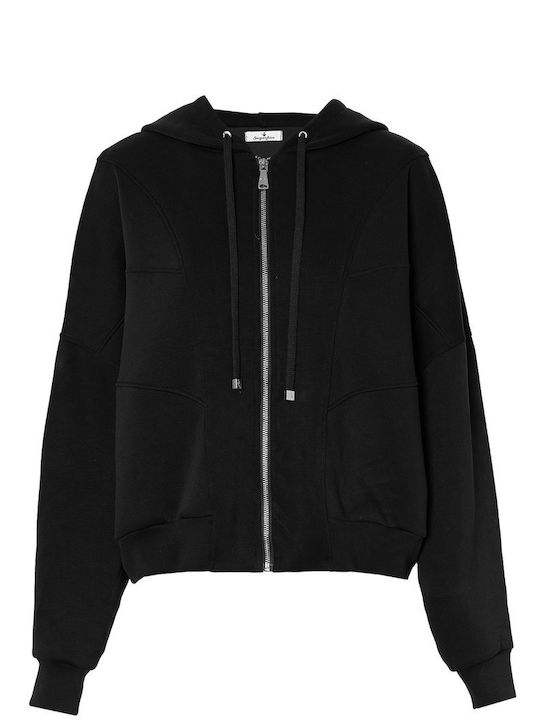 Дамска Суитшърт Жакет Худи Black