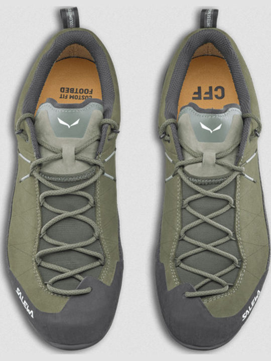 Salewa Wildfire Leather 2 Men's Waterproof Hiking Shoes With Gore-Tex Membrane Green
