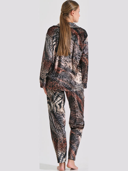 Milena by Paris Set Pijamale pentru Femei Tiger
