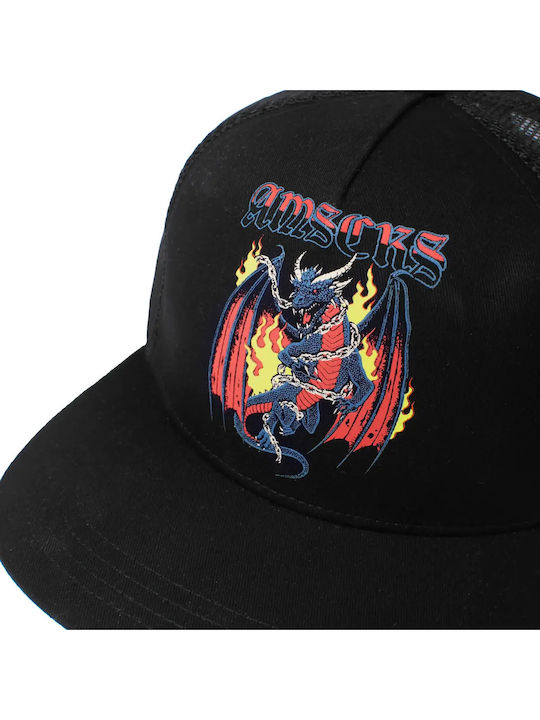 American Socks Dragon Force Șapcă Trucker Neagră Asg126 Neagră Mărime Unică