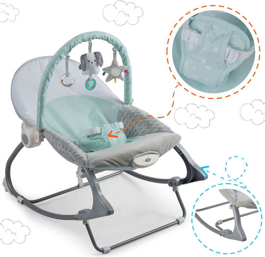 Nukido Elektrisch Baby Relax mit Vibration Grün für Kind bis 18kg