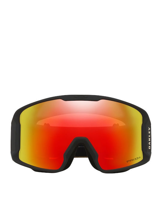 Oakley Μάσκα Σκι & Snowboard Ενηλίκων Μαύρη με Φακό σε Μαύρο Χρώμα