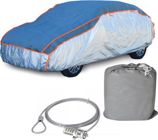 Smartic Husa Auto SUV XL 530 X 175 X 120 Cm Acoperă Auto Anti-grindină Lacăt Anti-furt Impermeabilă Soare Îngheț Rezistentă Praful Ventilație Buzunare Benzi Reflectorizante Geantă De Depozitare Gri