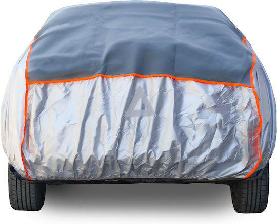 Smartic Husa Auto SUV Anti-grindină M 430 X 160 X 120 Cm Lacăt Antifurt Rezistentă La Apă Soare Îngheț Praf Buzunare De Ventilație Dungi Reflectorizante Geantă De Depozitare Gri