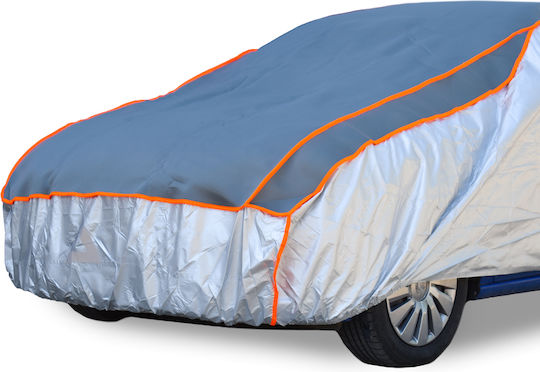 Smartic Husa Auto SUV Anti-grindină M 430 X 160 X 120 Cm Lacăt Antifurt Rezistentă La Apă Soare Îngheț Praf Buzunare De Ventilație Dungi Reflectorizante Geantă De Depozitare Gri