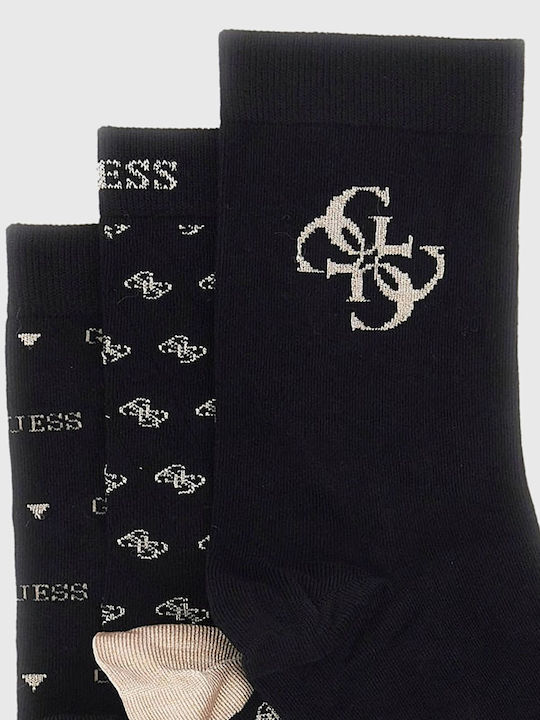 Guess Γυναικείες Μονόχρωμες Κάλτσες Μαύρες 3Pack