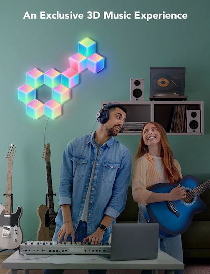 Govee Smart Διακοσμητικό Φωτιστικό Glide Hexa Pro LED RGBIC Hexagon 10τμχ