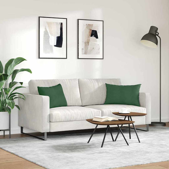 vidaXL Възглавница Тъмнозелена 2 Бройки 40x60 см