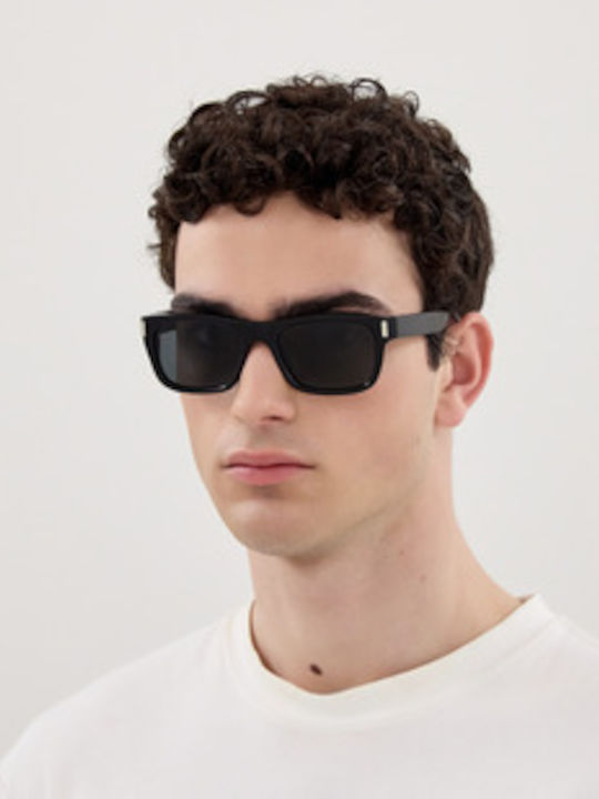 Ysl Unisex Sunglasses with Black Plastic Frame and Black Lens SL 83 001