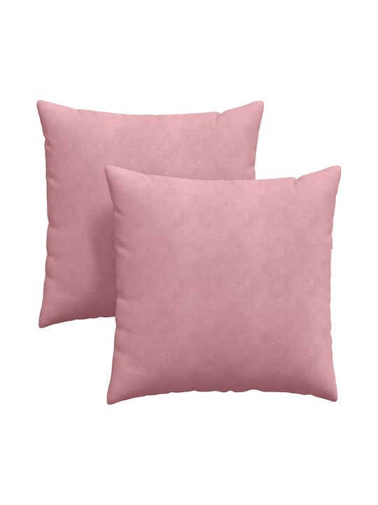 vidaXL Sofa-Kissen aus Samt Rosa 80x80cm