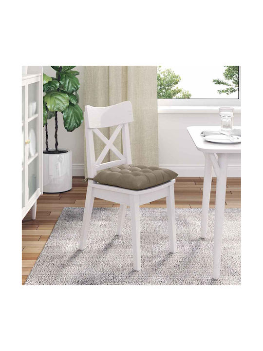 vidaXL Garden Chair Cushions Brown 4 Pieces 40x40cm