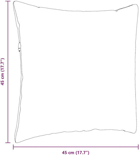 vidaXL Sofa Cushion Soft Yellow 45x45cm