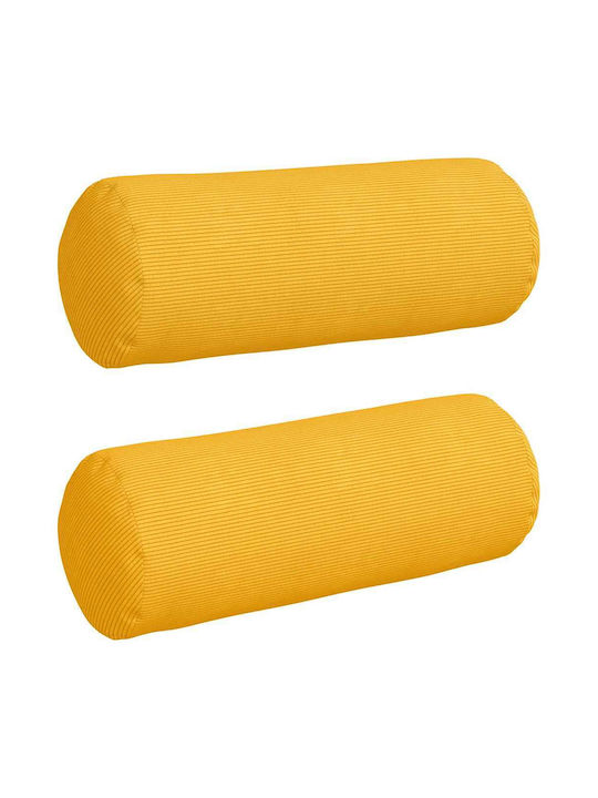 vidaXL Sofa Cushion from Velvet Soft Yellow 2pcs 70x25cm.