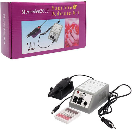 Μercedes 2000 Nail Drill Power 10W Gray with 15000 Rotations per Minute