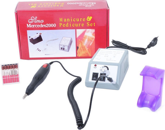 Μercedes 2000 Nail Drill Power 10W Gray with 15000 Rotations per Minute