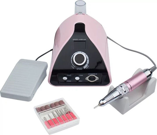 AMILA ZS-711 Nail Drill Power 65W Pink with Pedal with 35000 Rotations per Minute
