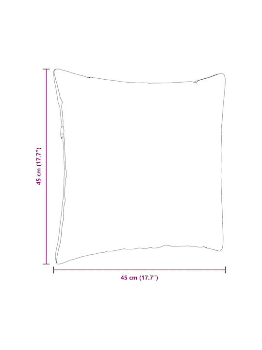 vidaXL Възглавница За Диван Червена 45x45см