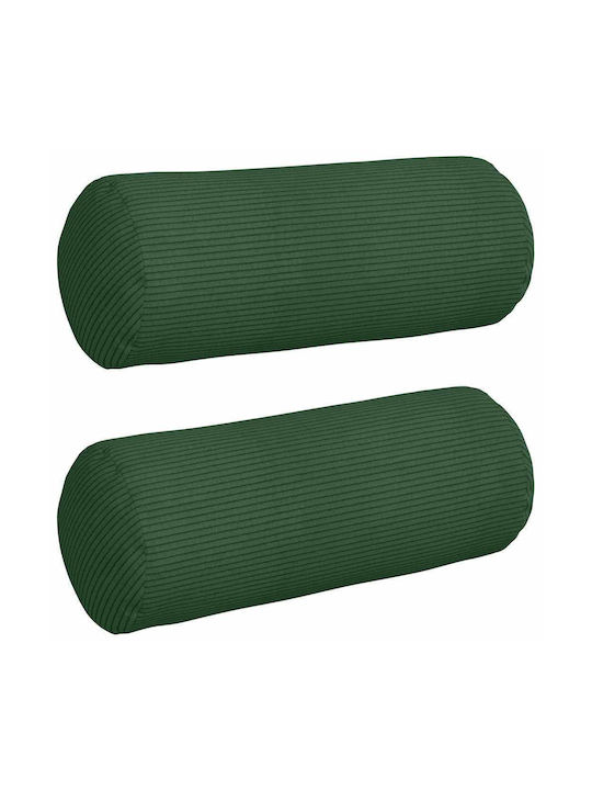 vidaXL Sofa-Kissen aus Samt Dark Green 2Stück 40x15cm.
