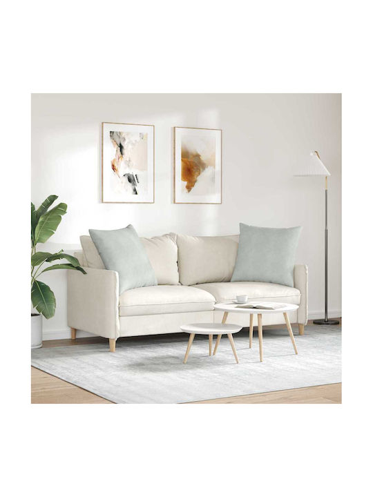 vidaXL Velvet Sofa Cushion Light Gray 60x60cm