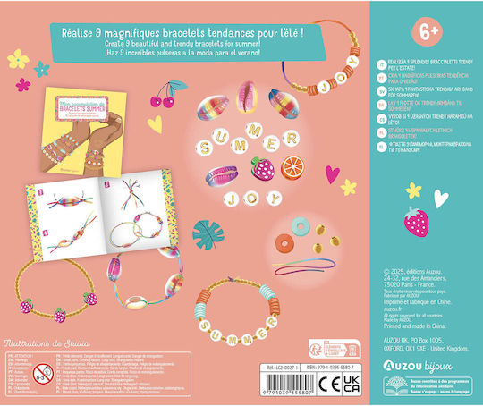 Auzou Jewelry My Summer Bracelets for Children 6+ Years Old