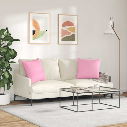 vidaXL Μαξιλάρι Ροζ 2τμχ 50x50εκ. vidaXL Μαξιλάρι Ροζ 2τμχ 50x50εκ.