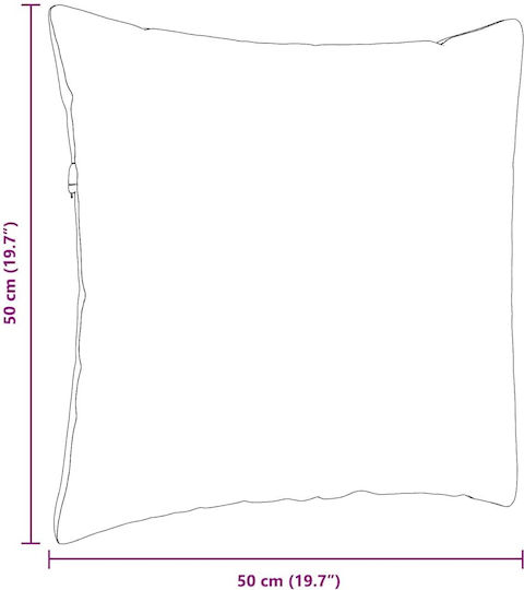 vidaXL Perna De Canapea Roz 50x50cm