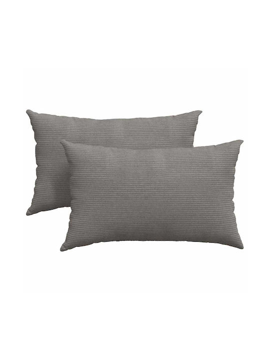 vidaXL Velvet Sofa Cushion Light Gray 30x50cm