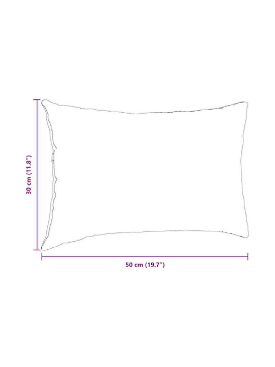 vidaXL Velvet Sofa Cushion Light Gray 30x50cm