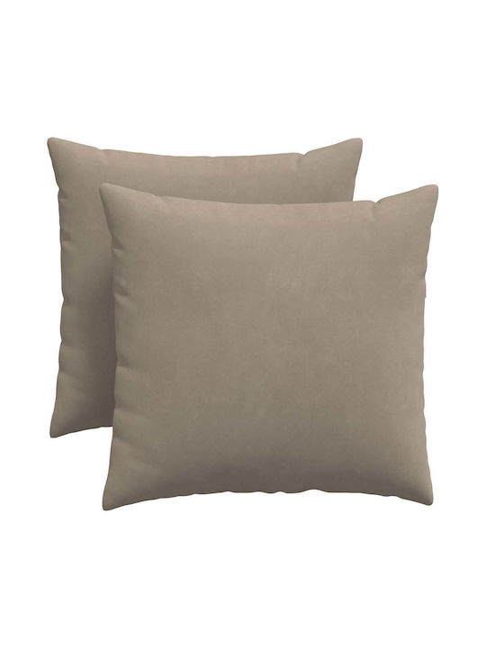 vidaXL Възглавница за диван Taupe 2бр 50x50см.