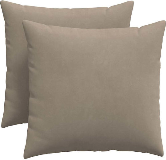 vidaXL Възглавница за диван Taupe 2бр 50x50см.