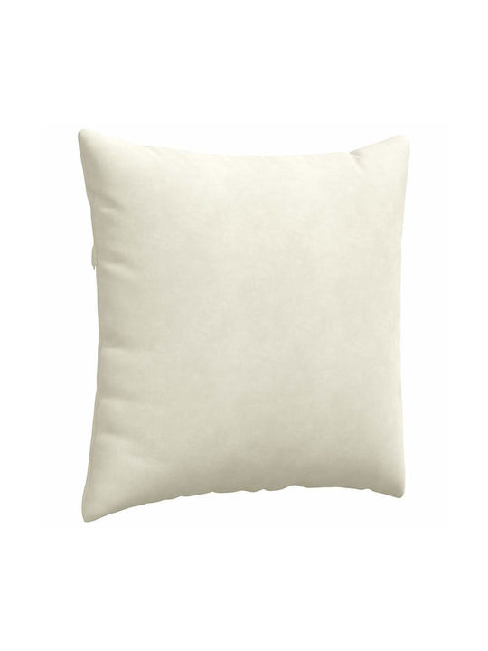 vidaXL Perna De Canapea Din Catifea Crem 60x60cm