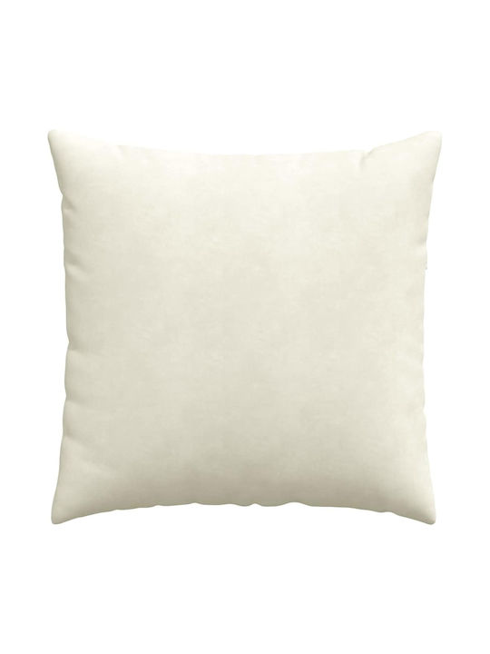 vidaXL Perna De Canapea Din Catifea Crem 60x60cm