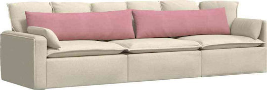 vidaXL Възглавница за диван от Кадифе Розова 40x145см