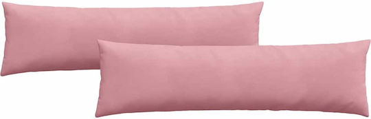vidaXL Възглавница за диван от Кадифе Розова 40x145см