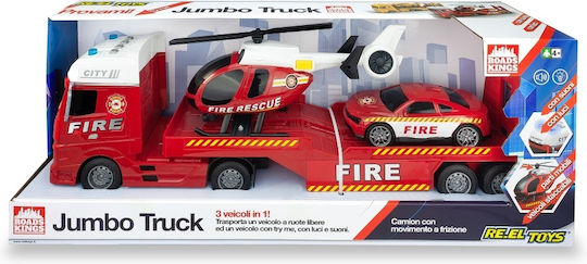 Re.el Toys Φορτηγό Πυροσβεστικό Pull Back για 4+ Ετών