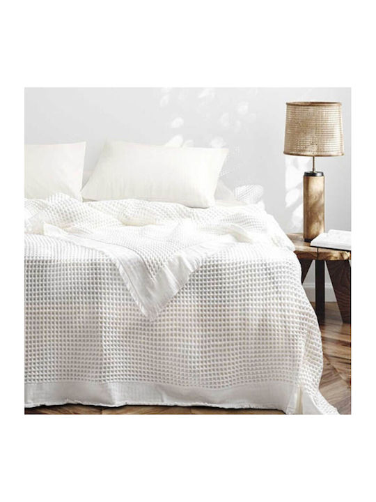Majoli Bahar Optimus Cuvertură Extra-dublu Bumbac Ecru 240x260cm