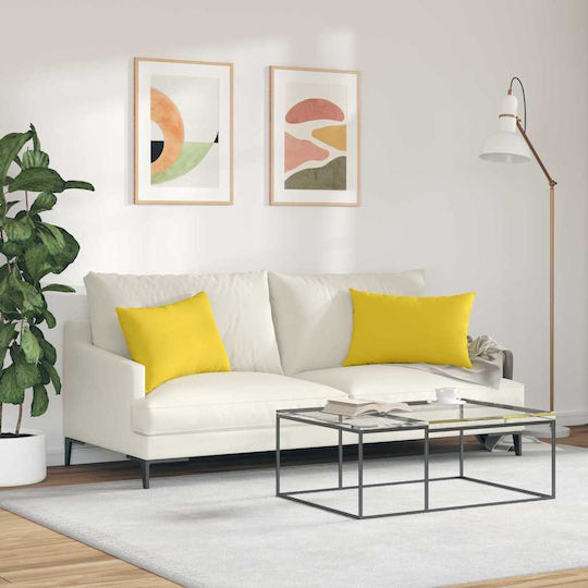 vidaXL Zierkissen Weiches Gelbe 2Stücke 40x60cm