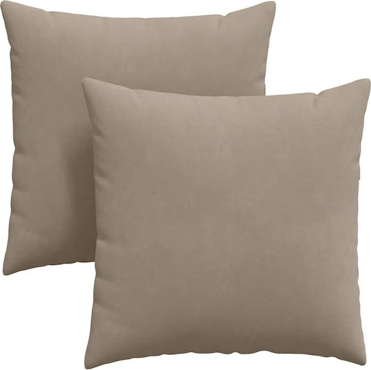 vidaXL Възглавница за диван Taupe 2бр 60x60см.