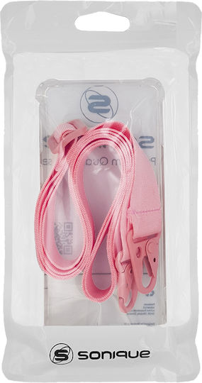 Θήκη Σιλικόνης Strap Sonique Armor Clear Motorola Edge 60 Pro 5g Ροζ