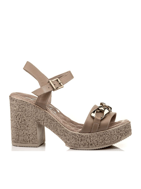 Leather Sandals Anatomic Gray