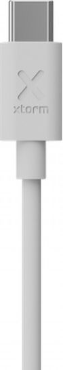 Xtorm USB 2.0 Кабел USB-C Мъжки - USB-C 100W Захранване PD Бял 1м 100324