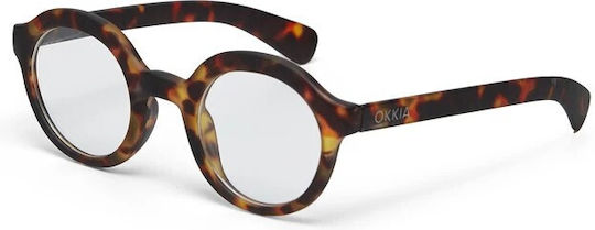 Okkia Reading Glasses +3.00 in Brown color OK041CH-300-370593