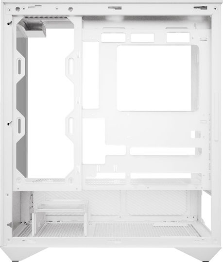 Darkflash DY460 Gaming Middle Tower Carcasă PC cu Deschidere Laterală Albă