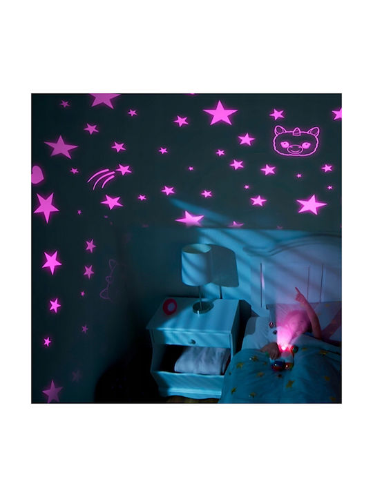 H&S Collection LED Kinderprojektorlampe mit Sternenprojektion