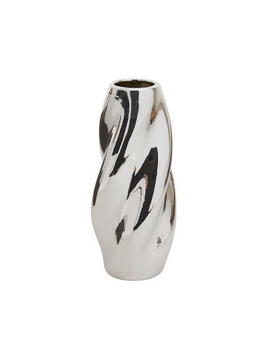 Decorative Vase Silver 11.5x11.5x28.5cm