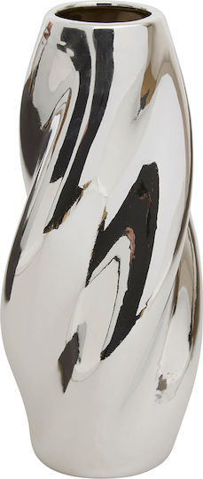 Βάζο Κεραμικό Ασημί Φ11.5xΥ28.5cm