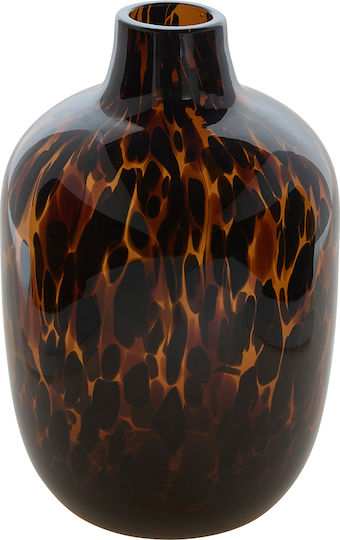 Glass Vase Roen Brown Φ17xH25.5cm