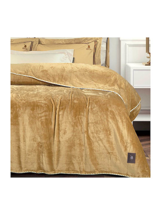 Das Home 4441 Fleece Decke Übergröße 220x240cm Ochre