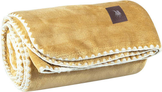 Das Home 4441 Fleece Blanket Sofa 130x170cm Ochre