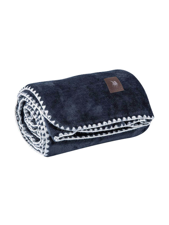 Das Home 4442 Fleece Blanket Sofa 130x170cm Royal Blue